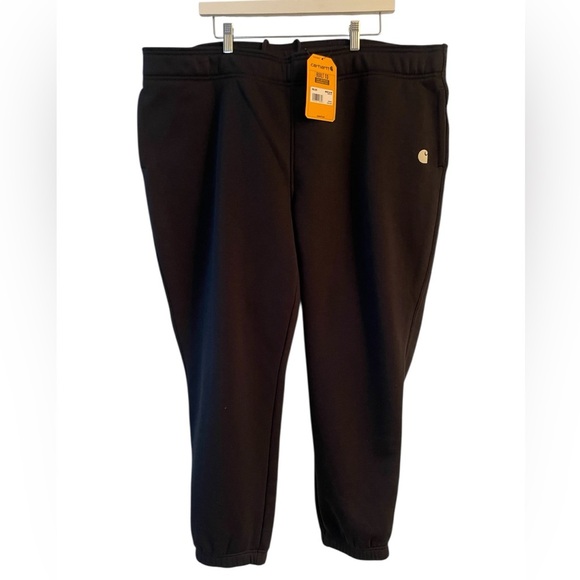 Carhartt Women’s Joggers 2XL US 20 Relaxed Fit Fleece Pants Tapered Leg Gray - Picture 1 of 8
